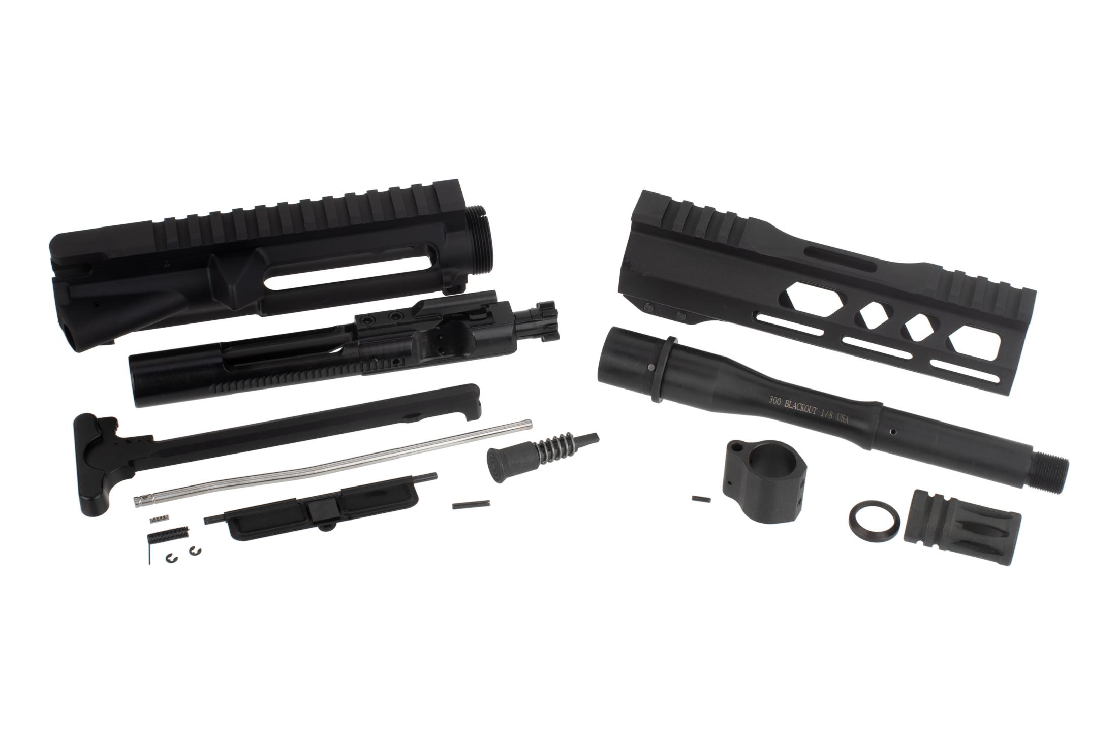 TacFire .300 Blackout AR-15 Upper Receiver Build Kit with Bolt Carrier Group - 7.5"